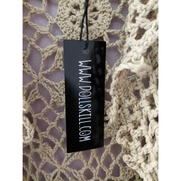 NWT Current Mood Dolls Kill Lacy Crochet Wrap Cardigan Size XXL Hippie Boho - Picture 6 of 10